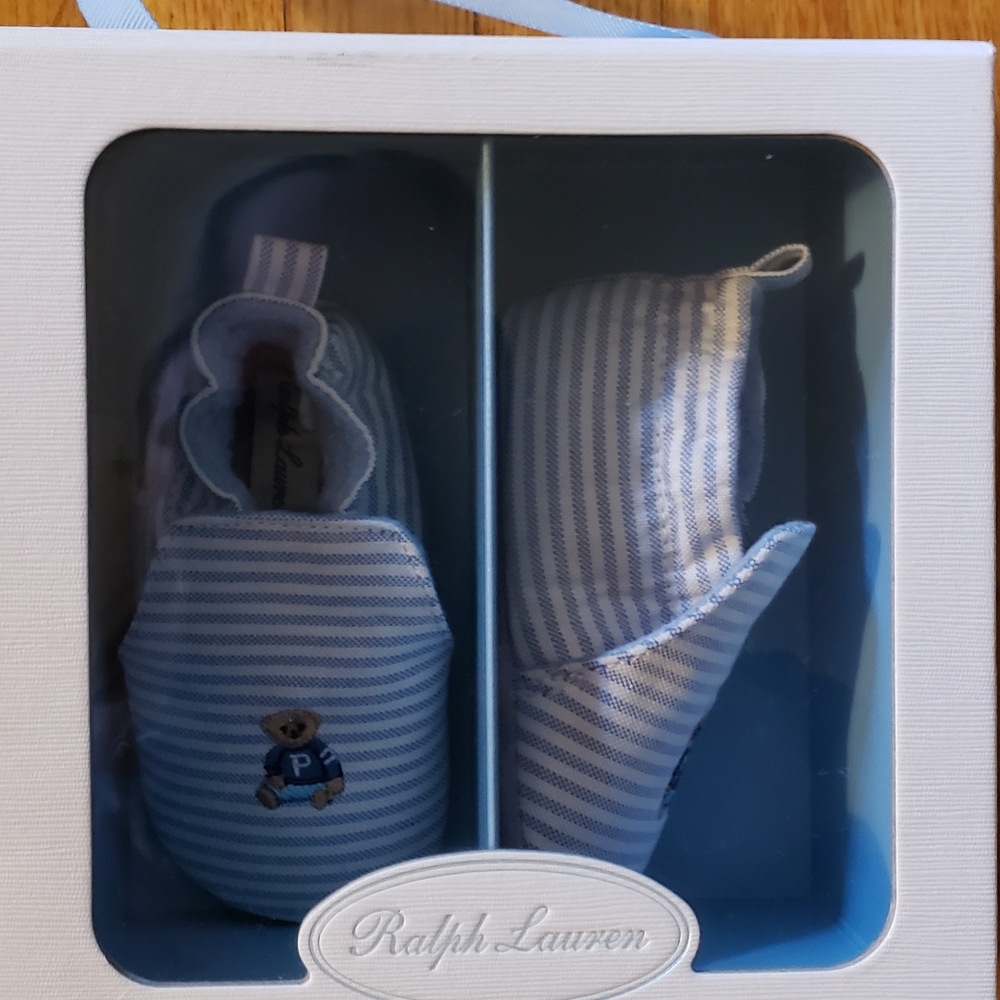 NWOT Baby 3 Month Boy Blue Ralph Lauren Booties